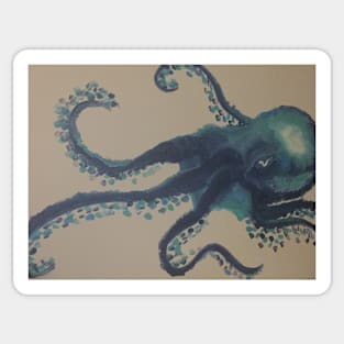 Blue Octopus Sticker